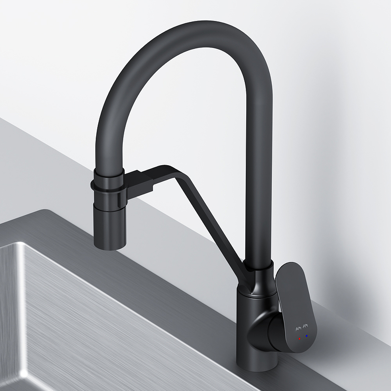 Смеситель Am.Pm Like F8007822 для кухонной мойки, Черный Смеситель Am.Pm Like F8007822 для кухонной мойки, Черный