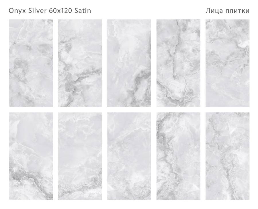 Керамогранит ONYX SILVER 60x120 SATIN, LunaRossa Керамогранит ONYX SILVER 60x120 SATIN, LunaRossa