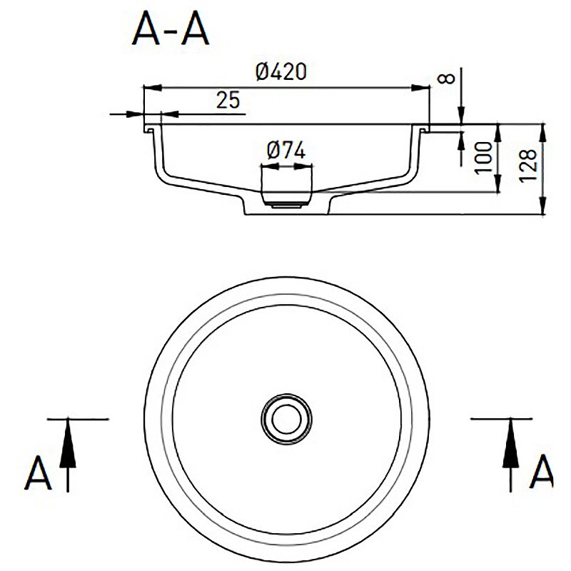 Раковина Salini Marea 4 1802204M Раковина Salini Marea 4 1802204M