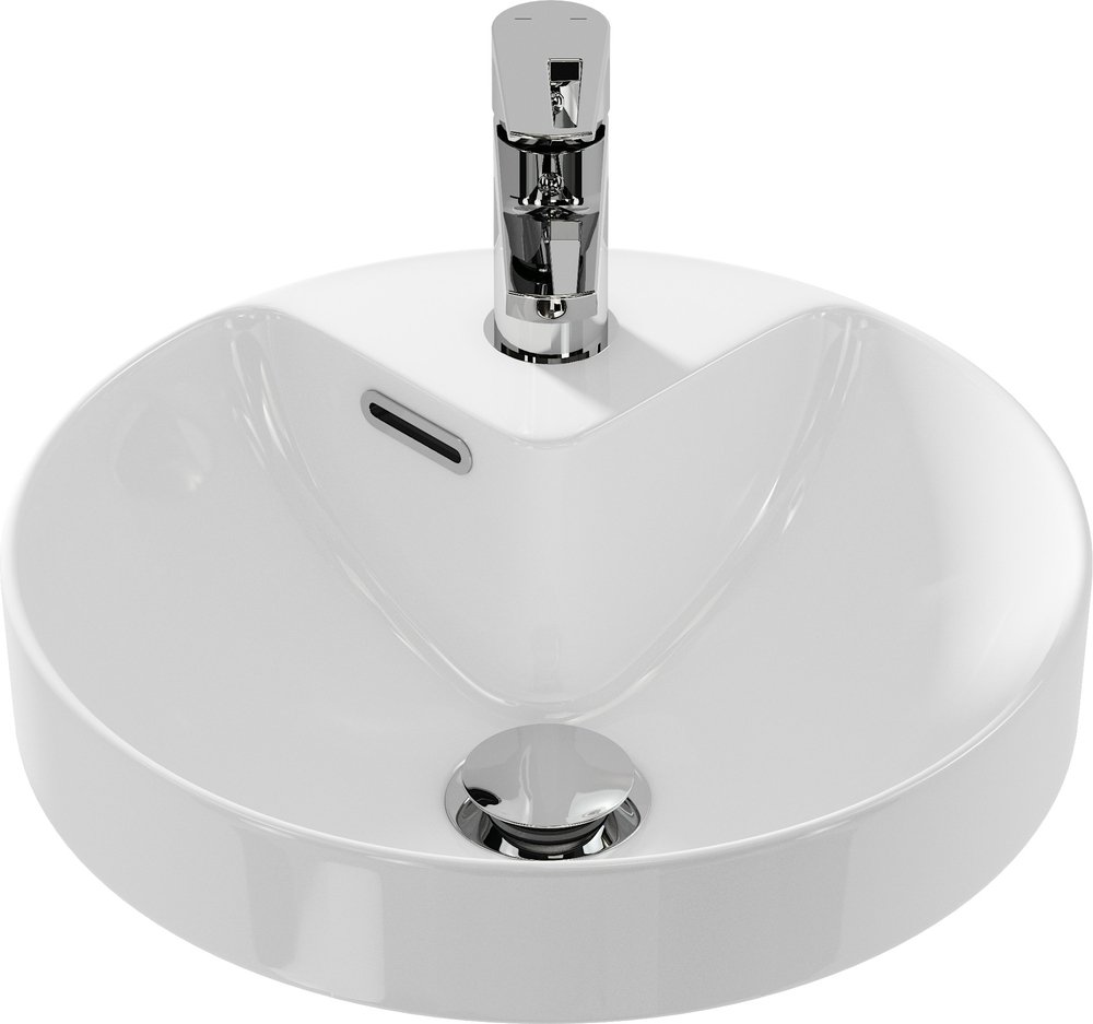 Круглая встраиваемая раковина CREA на столешницу с отверстием под смеситель, диаметром 38 см. Круглая встраиваемая раковина CREA на столешницу с отверстием под смеситель, диаметром 38 см.