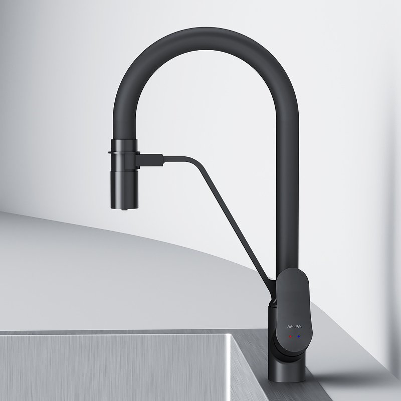 Смеситель Am.Pm Like F8007822 для кухонной мойки, Черный Смеситель Am.Pm Like F8007822 для кухонной мойки, Черный