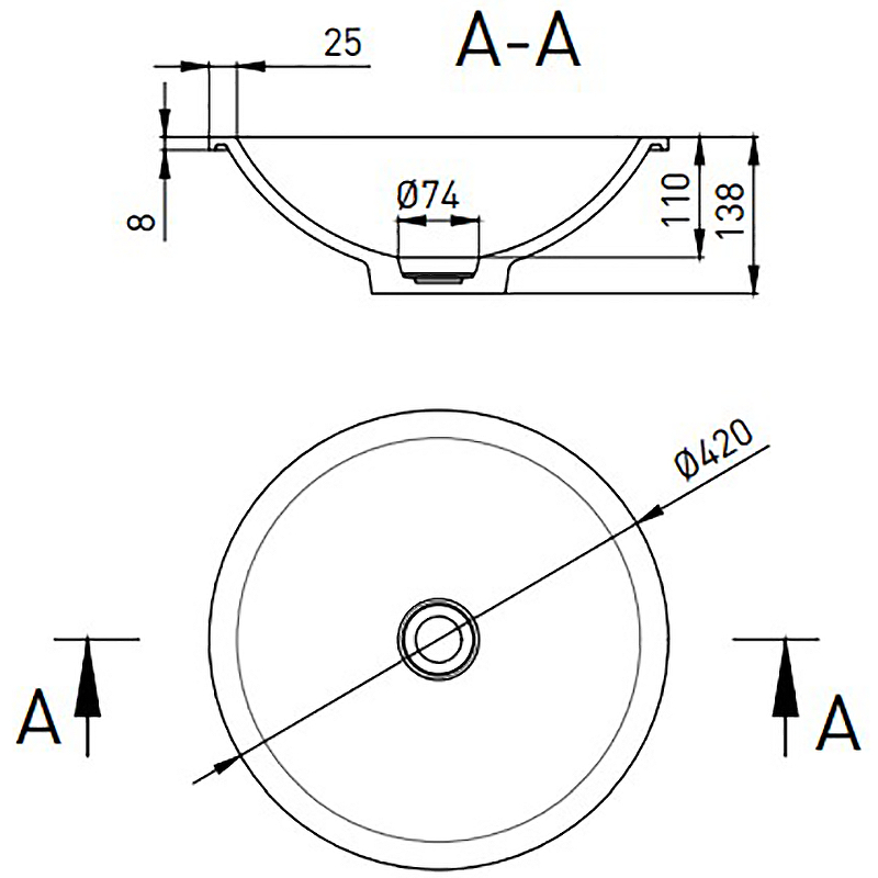Раковина Salini MAREA 05 1802205M S-Stone полувстраиваемая, матовая Раковина Salini MAREA 05 1802205M S-Stone полувстраиваемая, матовая