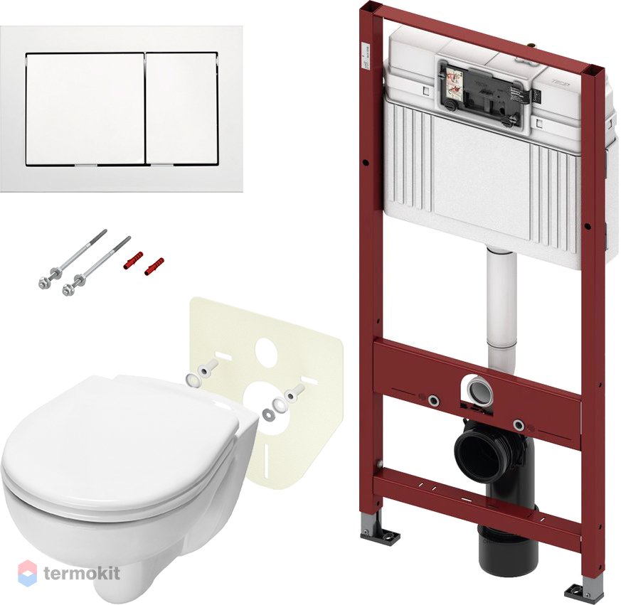 Комплект установки подвесного унитаза: модуль, панель TECEbase белая, унитаз TECE V04 Комплект установки подвесного унитаза: модуль, панель TECEbase белая, унитаз TECE V04