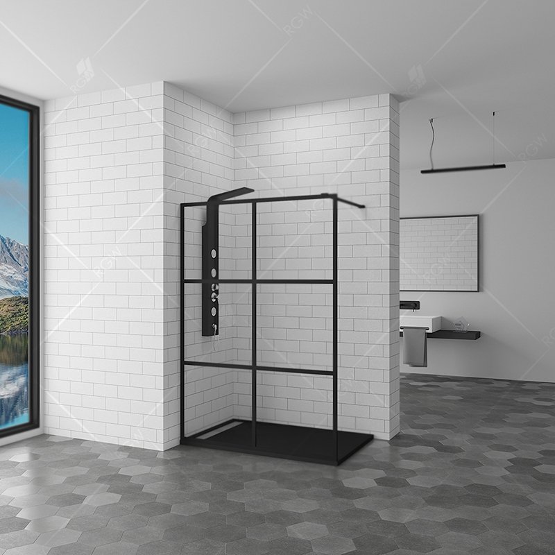 Душевая перегородка RGW Walk In WA-11-B 70 профиль Черный стекло прозрачное Душевая перегородка RGW Walk In WA-11-B 70 профиль Черный стекло прозрачное