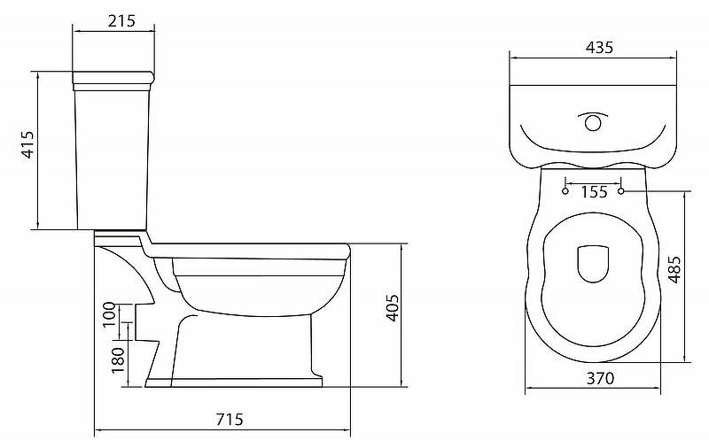 Чаша напольного безободкового унитаза BelBagno BOHEME BB115CPR Чаша напольного безободкового унитаза BelBagno BOHEME BB115CPR