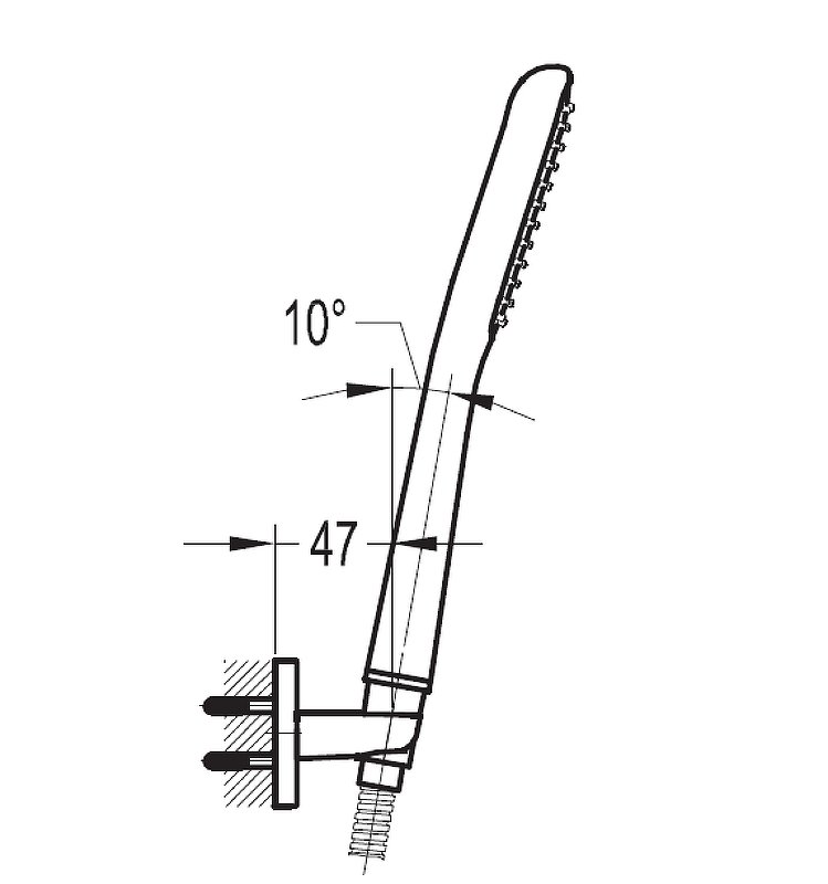 CITY-F-KD-01 Ручной душ со шлангом и держателем, хром CITY-F-KD-01 Ручной душ со шлангом и держателем, хром