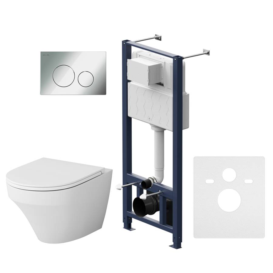 IS49051.501700 Инсталляция с клавишей Pro L глянец. Хром с подвесным унитазом Inspire FlashClean с сид м/л IS49051.501700 Инсталляция с клавишей Pro L глянец. Хром с подвесным унитазом Inspire FlashClean с сид м/л