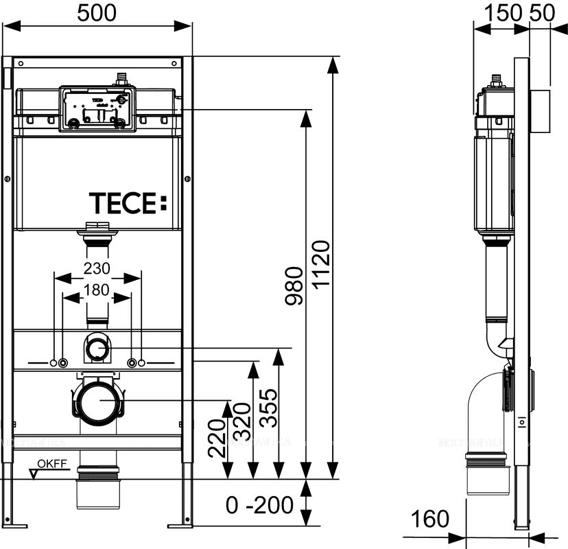 Комплект установки подвесного унитаза: модуль, панель TECEnow белая, унитаз TECE V04 Комплект установки подвесного унитаза: модуль, панель TECEnow белая, унитаз TECE V04