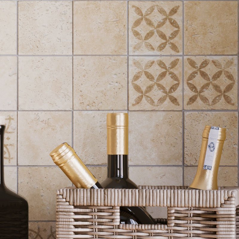 Натуральный травертин, ORNAMENT №2 10x10, Provance Натуральный травертин, ORNAMENT №2 10x10, Provance