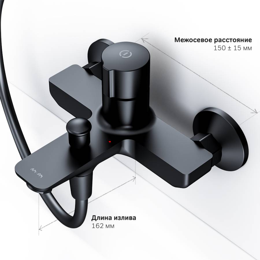 F85A10522 X-Joy TouchReel Смеситель д/ванны/душа Нажимной, чёрный F85A10522 X-Joy TouchReel Смеситель д/ванны/душа Нажимной, чёрный