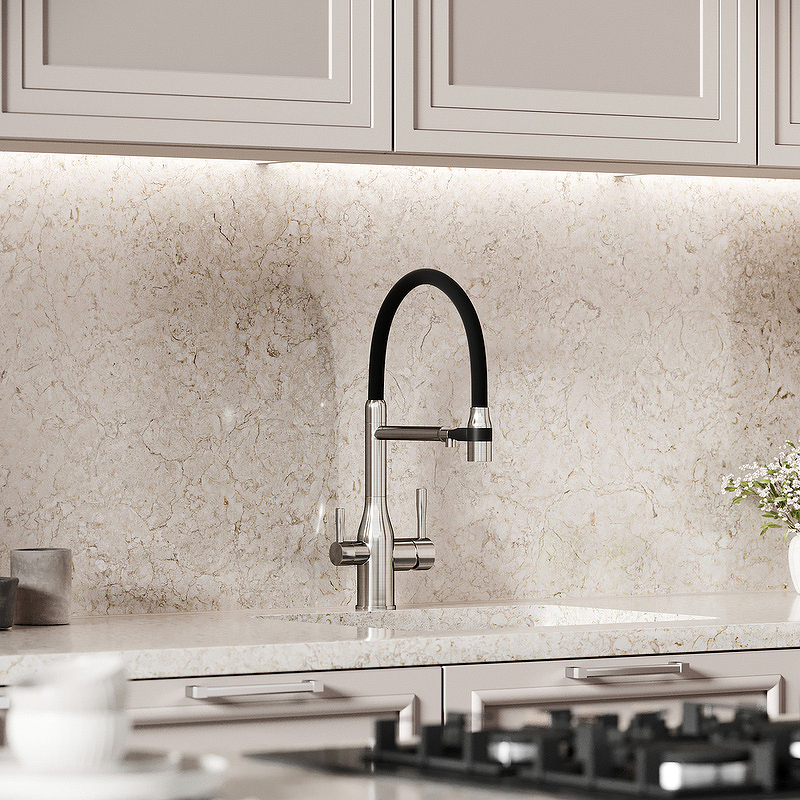 Смеситель для кухни SANCOS Garda с возможностью подключения фильтра для воды, цвет брашированный никель, арт. SC4009BN Смеситель для кухни SANCOS Garda с возможностью подключения фильтра для воды, цвет брашированный никель, арт. SC4009BN