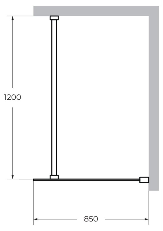 LIBERTA-L-1-80-120-C-Cr Душевая перегородка с односторонним входом 800x1200x1950 мм LIBERTA-L-1-80-120-C-Cr Душевая перегородка с односторонним входом 800x1200x1950 мм
