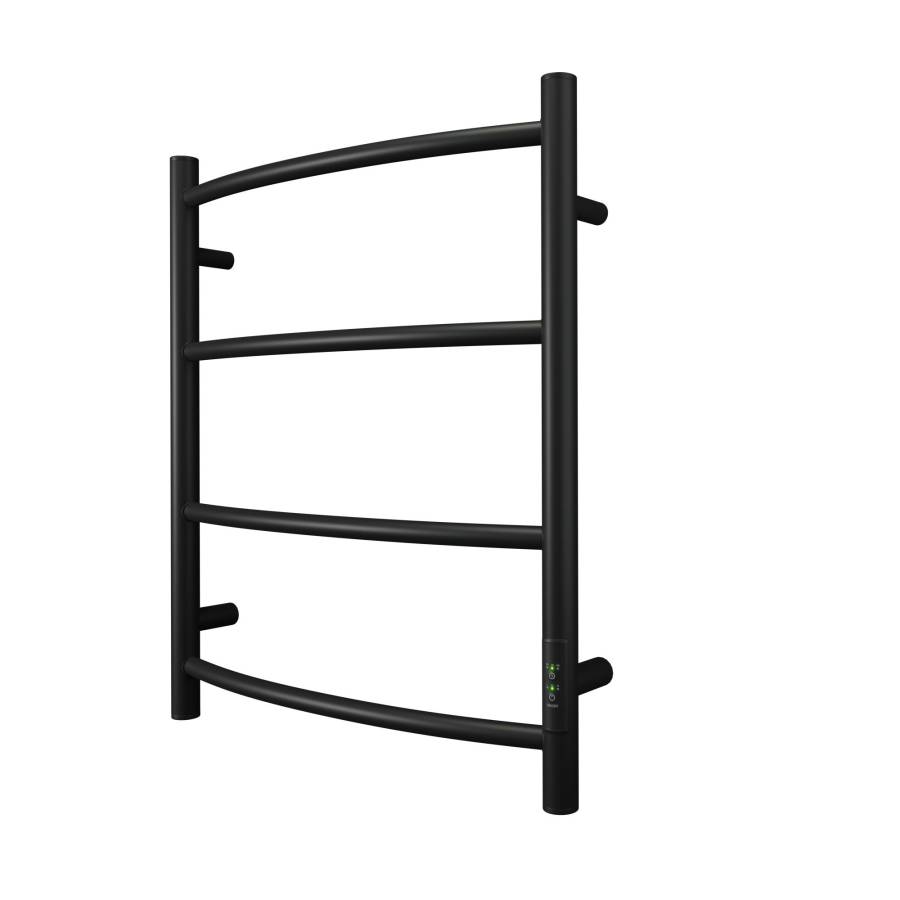 Полотенцесушитель электрический Point Афина PN04856B П4 500x600 диммер справа, черный Полотенцесушитель электрический Point Афина PN04856B П4 500x600 диммер справа, черный