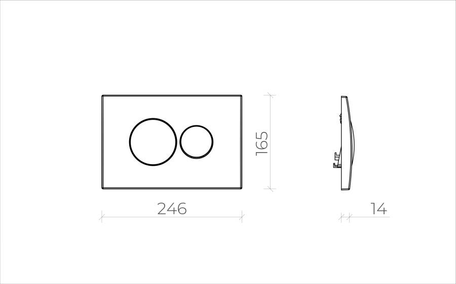 Кнопка смыва для инсталляции Creto Snap 2.0 KL-CR-751-2 хром глянцевый Кнопка смыва для инсталляции Creto Snap 2.0 KL-CR-751-2 хром глянцевый