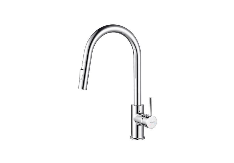 Смеситель для кухни с вытяжным изливом 2 jet AQUATEK AQ1384CR ЕВРОПА Смеситель для кухни с вытяжным изливом 2 jet AQUATEK AQ1384CR ЕВРОПА
