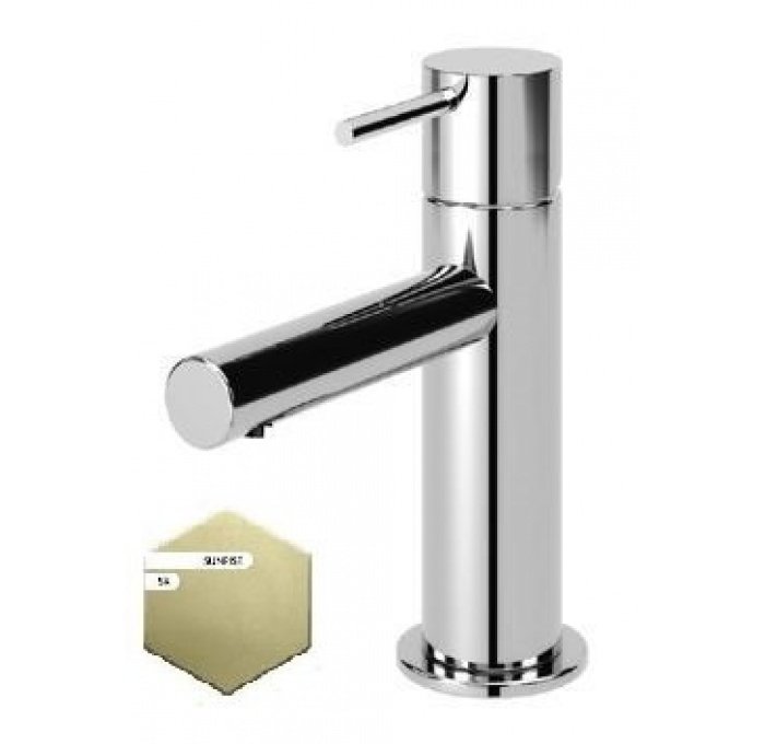 LEAF-LSM1-L-SR Смеситель для раковины однорычажный, с донным клапаном, исполнение Sunrise LEAF-LSM1-L-SR Смеситель для раковины однорычажный, с донным клапаном, исполнение Sunrise