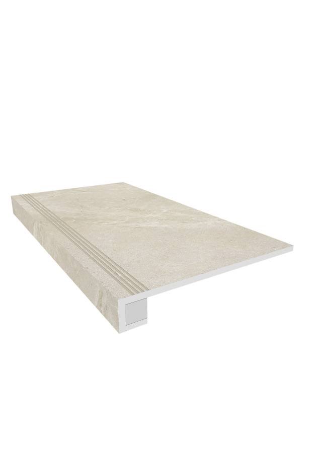 Комплект (Ступень KA02  (33x120) непол. (прямоугол. бортик) с насечками + Подступенок (14,5x120)) Комплект (Ступень KA02  (33x120) непол. (прямоугол. бортик) с насечками + Подступенок (14,5x120))