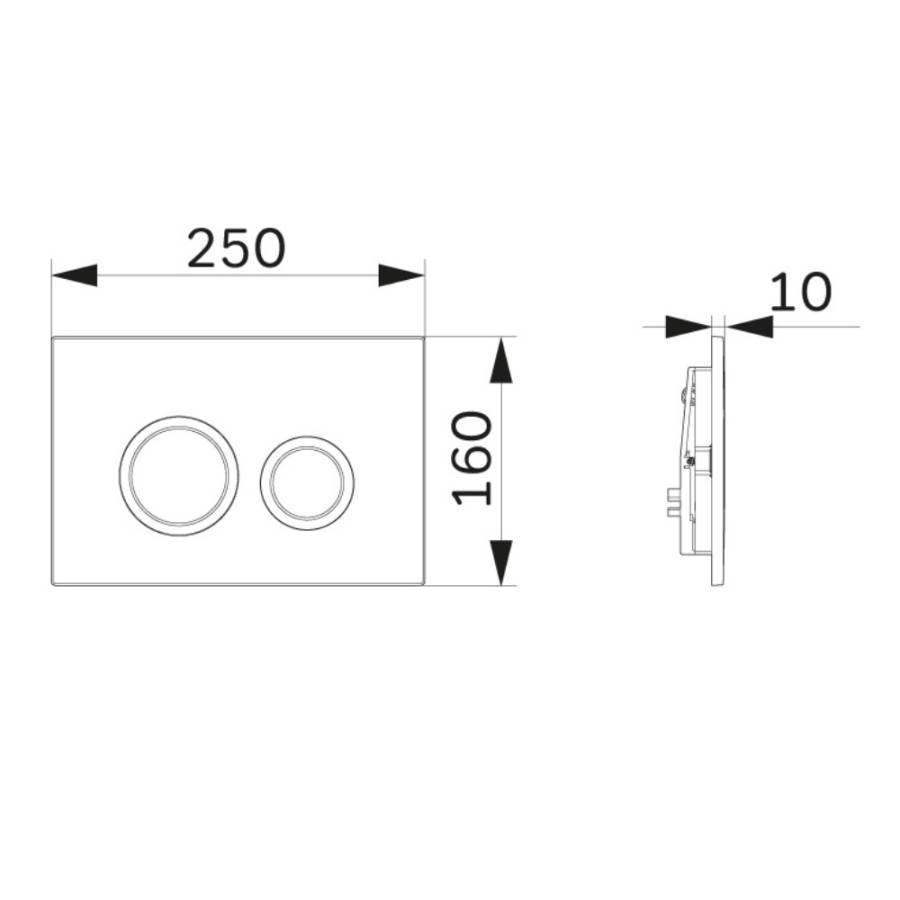 I110138 ErgoFit L, клавиша для инсталляции пластик, черный матовый I110138 ErgoFit L, клавиша для инсталляции пластик, черный матовый