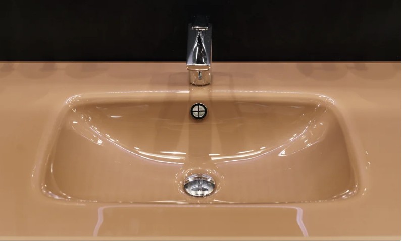 Столешница стекло 140*46см моноблок CAPPUCINO Столешница стекло 140*46см моноблок CAPPUCINO