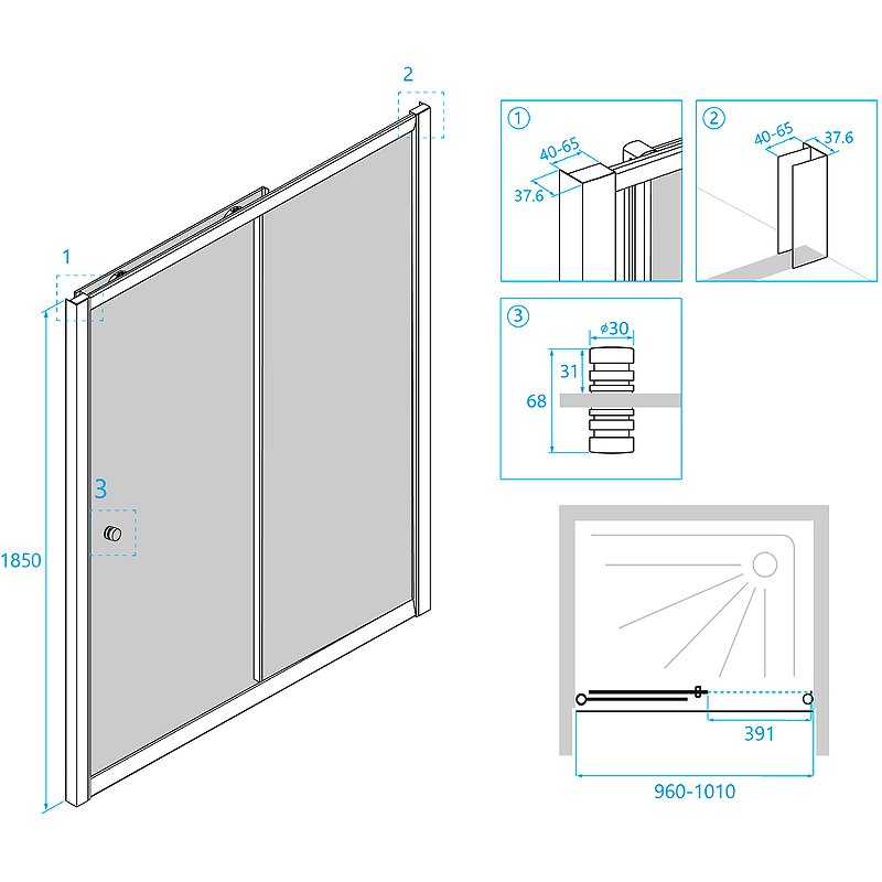 Душевая дверь RGW Classic CL-12 100 04091210-51 профиль Хром стекло шиншилла Душевая дверь RGW Classic CL-12 100 04091210-51 профиль Хром стекло шиншилла