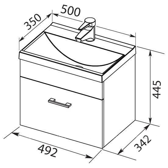 Тумба под раковину Aquanet Верона 50 белый матовый Тумба под раковину Aquanet Верона 50 белый матовый