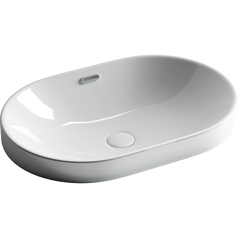 Умывальник овальный встраиваемый сверху в столешницу Element 600*400*195мм Умывальник овальный встраиваемый сверху в столешницу Element 600*400*195мм