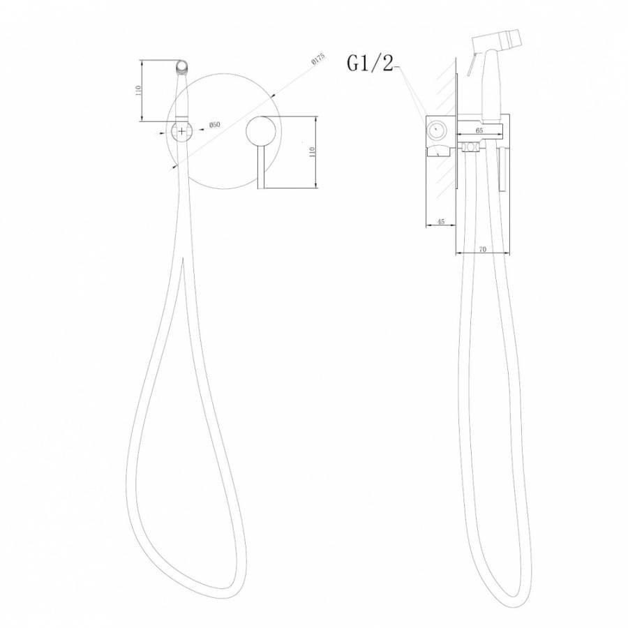Смеситель ABBER Emotion AF8826G с гигиеническим душем, золото матовое Смеситель ABBER Emotion AF8826G с гигиеническим душем, золото матовое