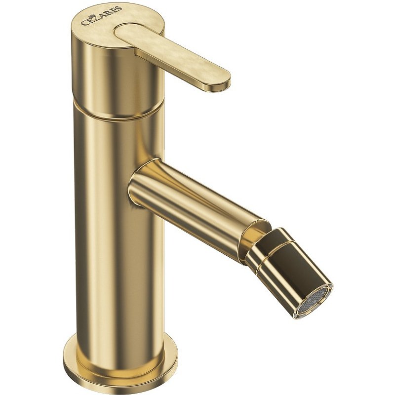 LEAF-BSM-SR Смеситель для биде однорычажный, с донным клапаном, исполнение Sunrise LEAF-BSM-SR Смеситель для биде однорычажный, с донным клапаном, исполнение Sunrise