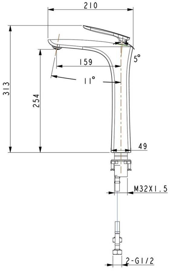 Смеситель Timo Helmi 4011/03F для раковины, черный матовый Смеситель Timo Helmi 4011/03F для раковины, черный матовый