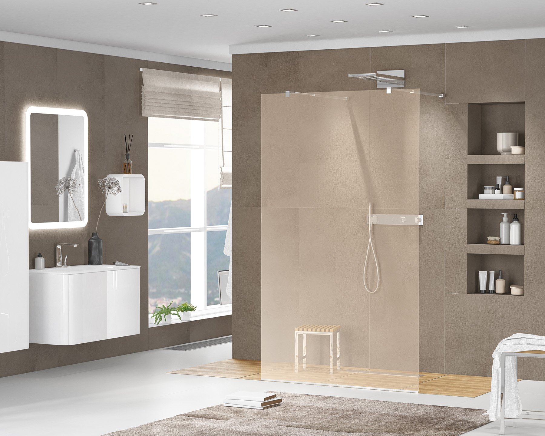 LIBERTA-L-2-80-120-BR-Cr Душевая перегородка с возможностью двустороннего входа, стекло бронза, профиль хром, 800x1200x1950 мм LIBERTA-L-2-80-120-BR-Cr Душевая перегородка с возможностью двустороннего входа, стекло бронза, профиль хром, 800x1200x1950 мм