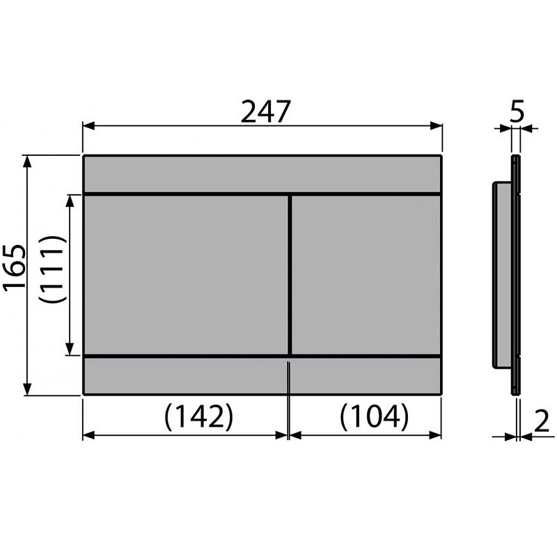 Кнопка управления для скрытых систем инсталляции, латунь Кнопка управления для скрытых систем инсталляции, латунь