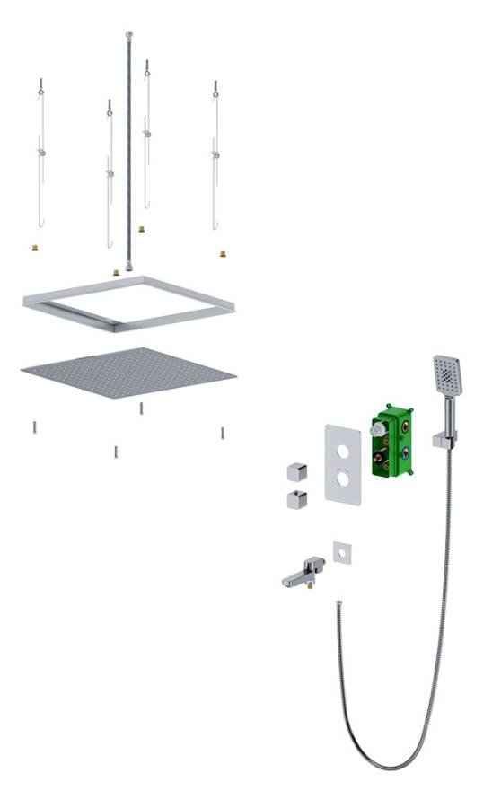 Душевая система Timo Petruma SX-5019/00SM скрытого монтажа с термостатом, хром Душевая система Timo Petruma SX-5019/00SM скрытого монтажа с термостатом, хром