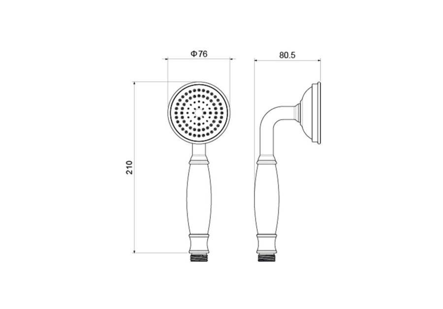 Ручной душ 65 AQUATEK AQ2008CR КЛАССИК Ручной душ 65 AQUATEK AQ2008CR КЛАССИК