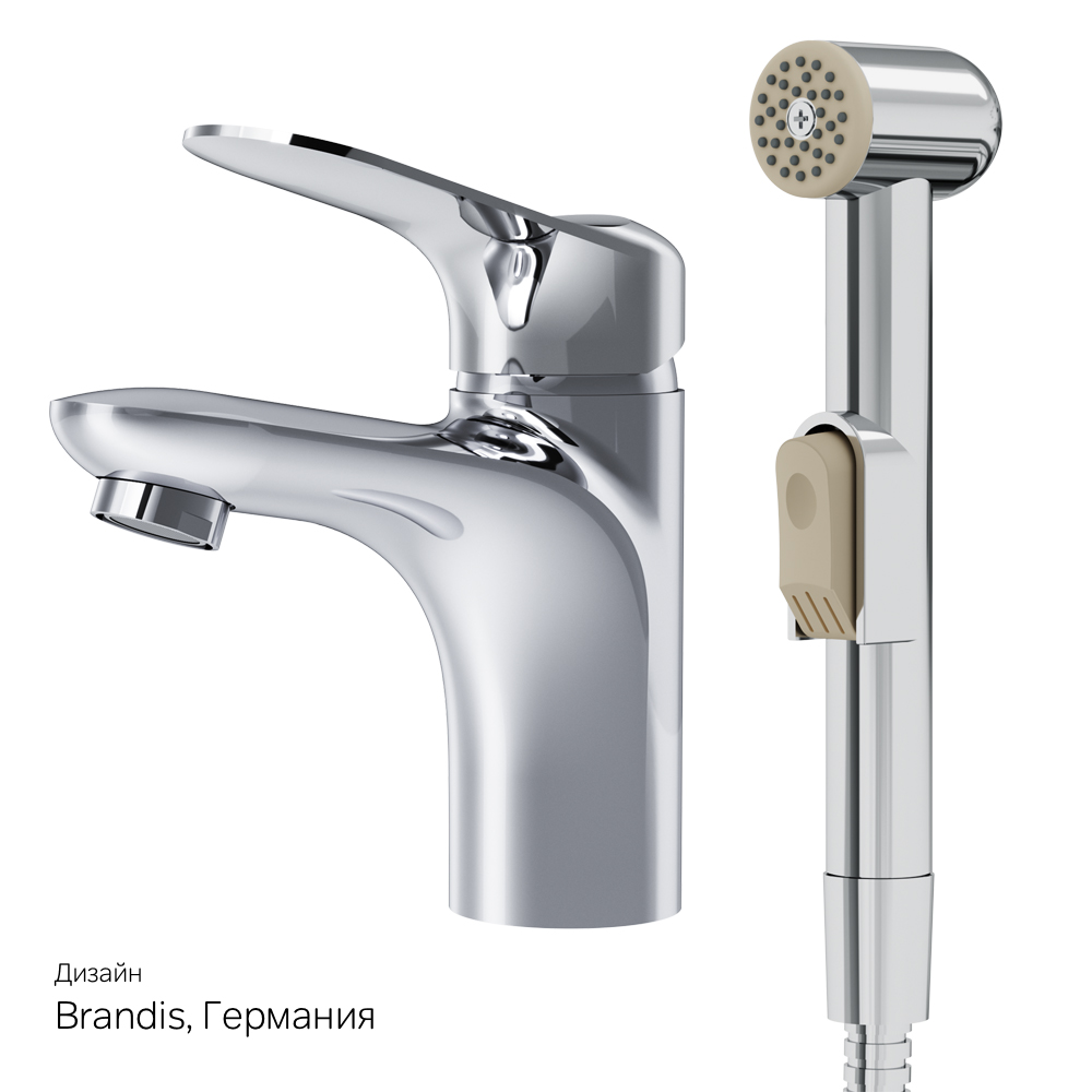 Смеситель Для раковины с гигиеническим душем F85C03000 Sunny Смеситель Для раковины с гигиеническим душем F85C03000 Sunny