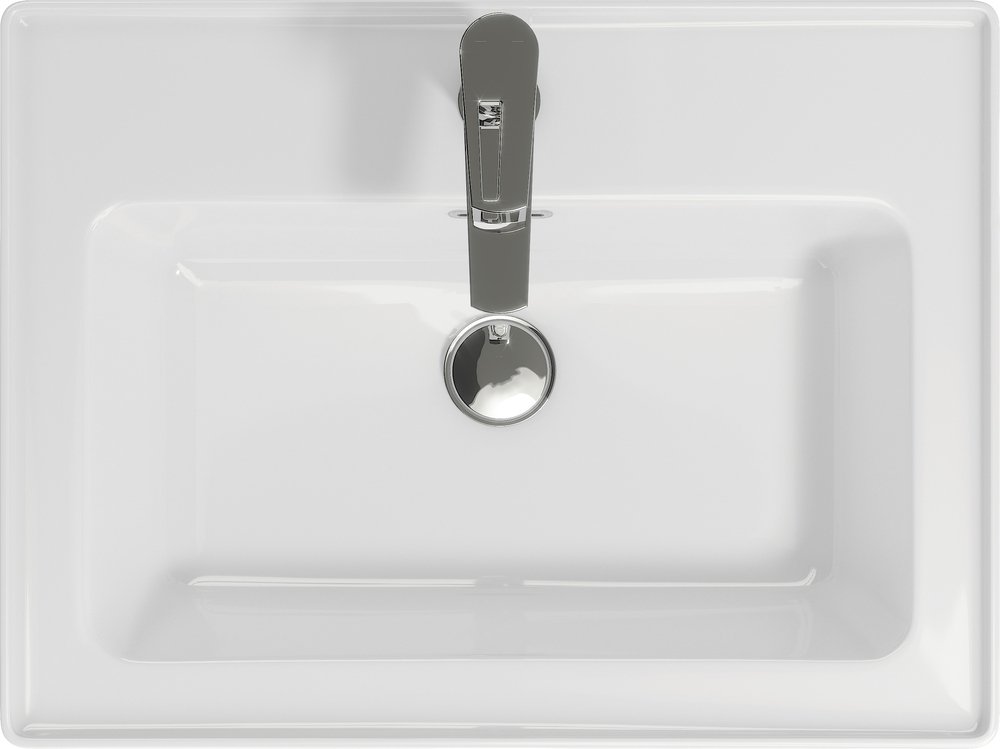 Прямоугольная тонкостенная мебельная раковина CREA с отверстием под смеситель, размером 60 см. Прямоугольная тонкостенная мебельная раковина CREA с отверстием под смеситель, размером 60 см.