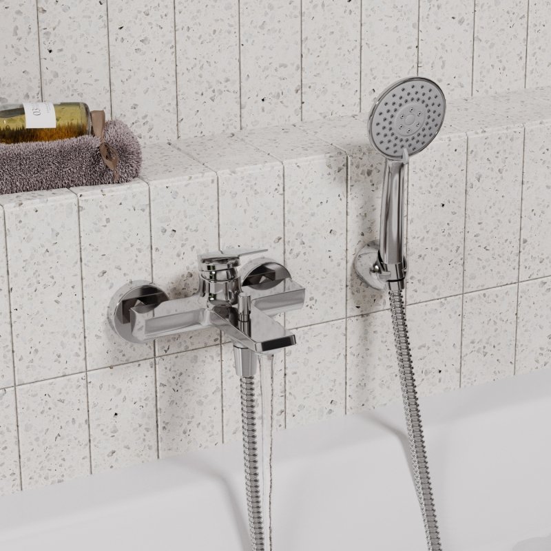 Lopau 3201 Смеситель для ванны с коротким изливом Wasserkraft Lopau 3201 Смеситель для ванны с коротким изливом Wasserkraft