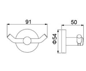 Крючок двойной Timo Saona Black 13012/03