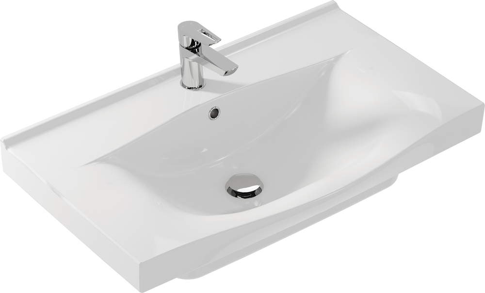 Прямоугольная мебельная раковина STRIM с отверстием под смеситель, размером 70 см. Прямоугольная мебельная раковина STRIM с отверстием под смеситель, размером 70 см.