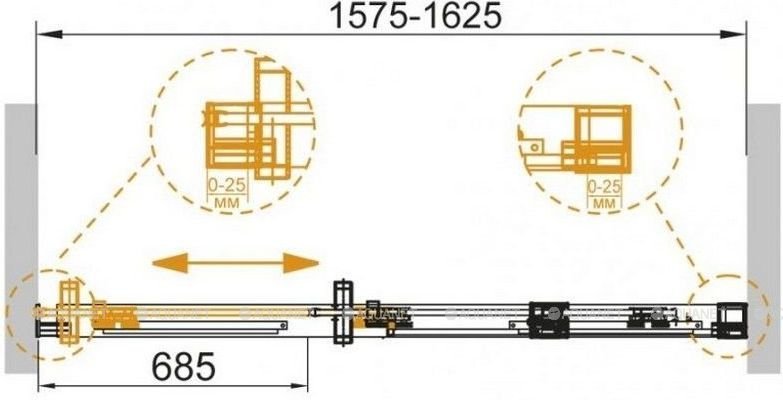 DUET SOFT-BF-1-160-C-Cr Душевая дверь с доводчиками DUET SOFT-BF-1-160-C-Cr Душевая дверь с доводчиками