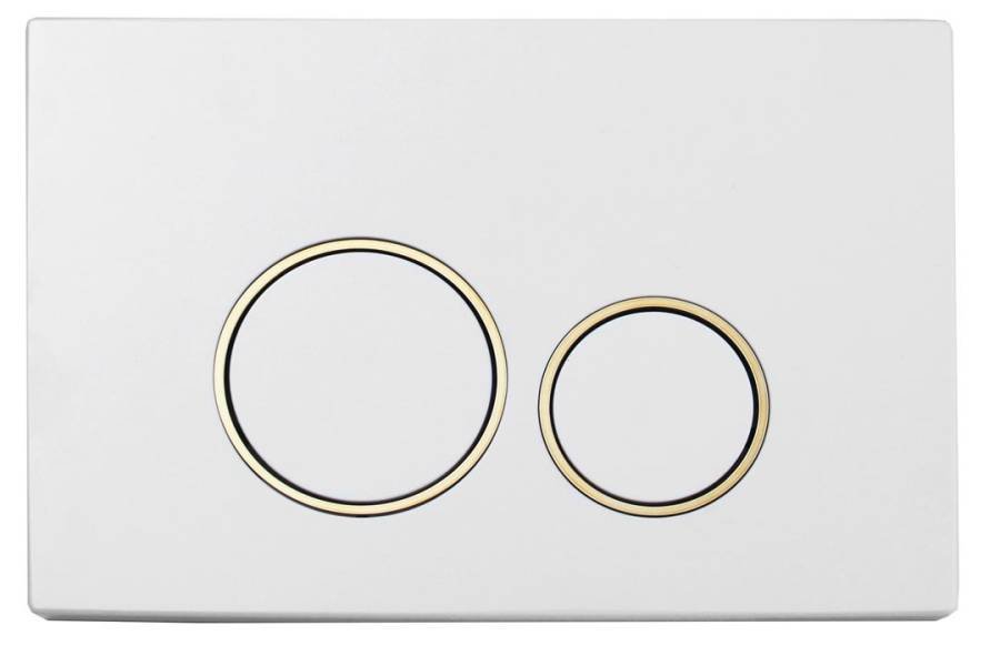 Кнопка для инсталляции, пластик WHITE GOLD, круглая Кнопка для инсталляции, пластик WHITE GOLD, круглая