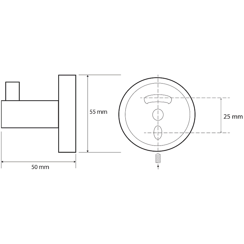 Крючок для полотенец Bemeta Dark 104106020, черный Крючок для полотенец Bemeta Dark 104106020, черный