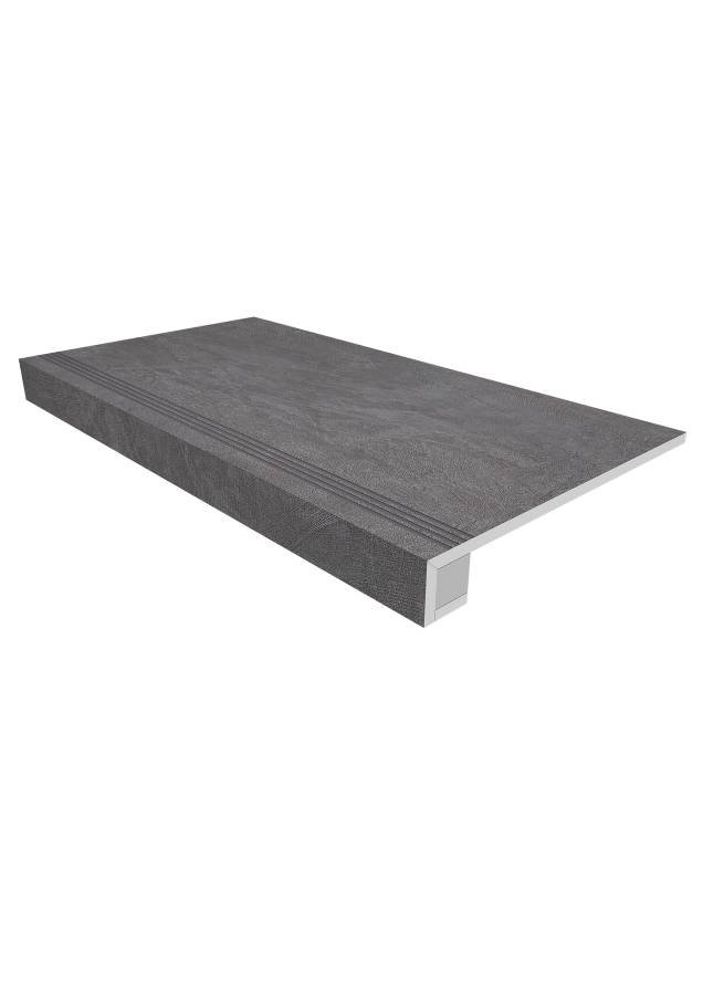 Комплект (Ступень SR06 (33x120) непол. (прямоугол. бортик) с насечками + Подступенок (14,5x120)) Комплект (Ступень SR06 (33x120) непол. (прямоугол. бортик) с насечками + Подступенок (14,5x120))