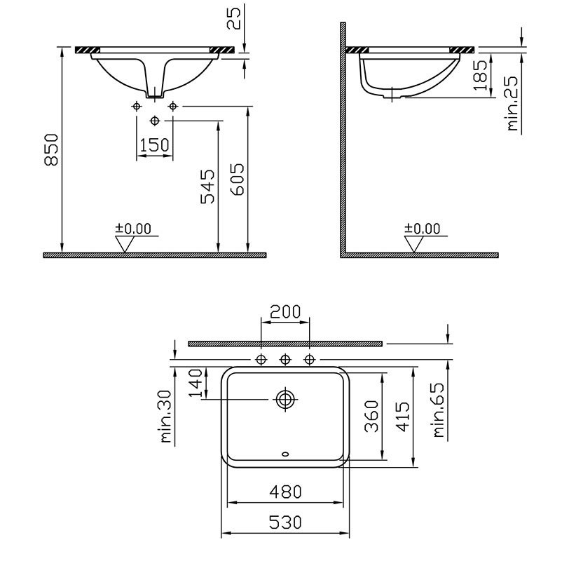 S50 Раковина встраиваемая снизу 48cm-цвет белый S50 Раковина встраиваемая снизу 48cm-цвет белый