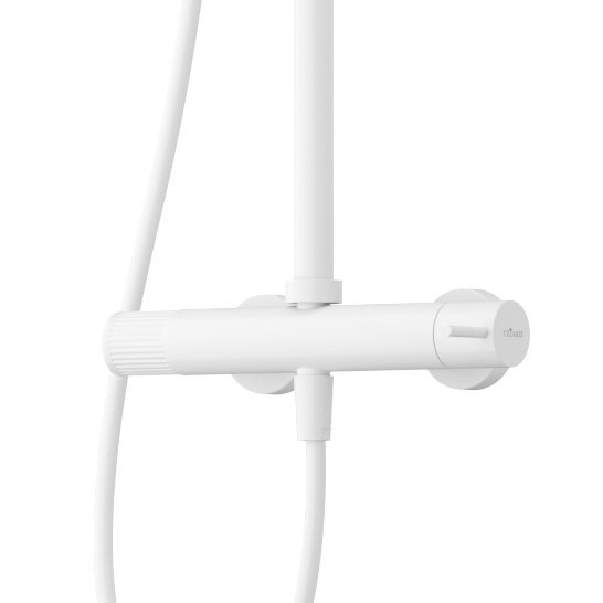 LEAF-CDA-30-L-MM Душевая стойка телескопическая, с верхним и ручным душем, верхний душ диаметр 300 мм металл, исполнение Morning Mist LEAF-CDA-30-L-MM Душевая стойка телескопическая, с верхним и ручным душем, верхний душ диаметр 300 мм металл, исполнение Morning Mist