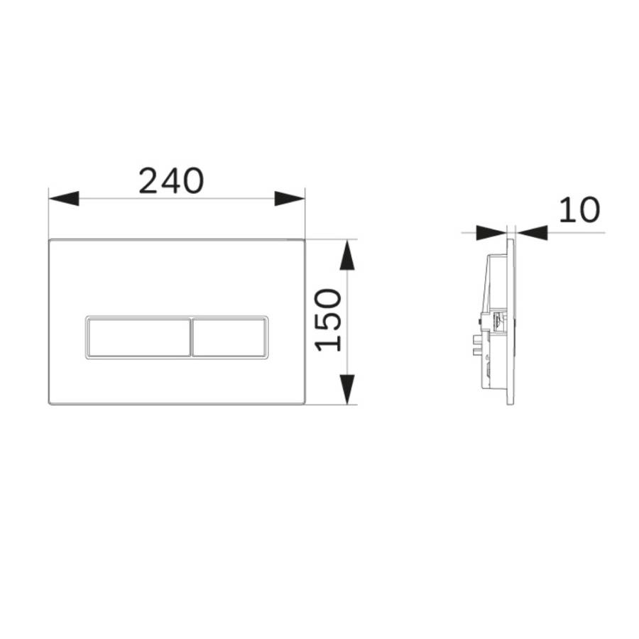 I110351 ErgoFit М, клавиша для инсталляции пластик, хром глянц I110351 ErgoFit М, клавиша для инсталляции пластик, хром глянц