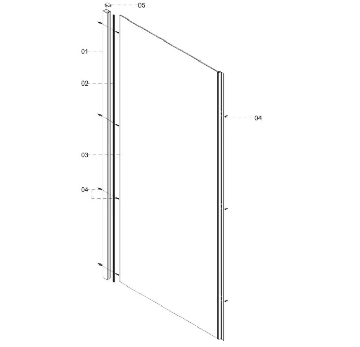 Душевая перегородка Creto Nota 700 мм стекло прозрачное профиль хром 122-SP-700-C-CH-6, EASY CLEAN Душевая перегородка Creto Nota 700 мм стекло прозрачное профиль хром 122-SP-700-C-CH-6, EASY CLEAN