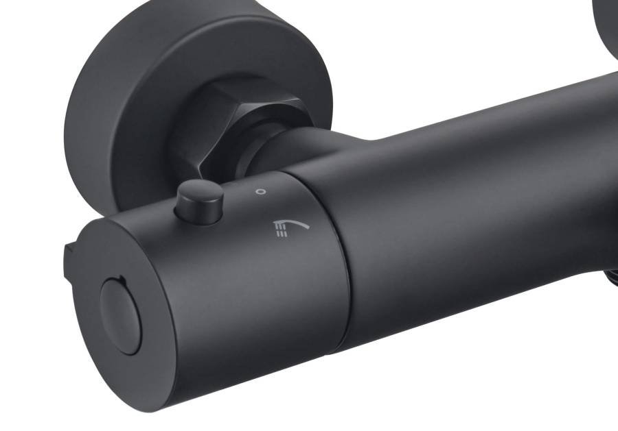 Термостатический смеситель для ванны AQUATEK, матовый черный AQ1043MB  Термостатический смеситель для ванны AQUATEK, матовый черный AQ1043MB