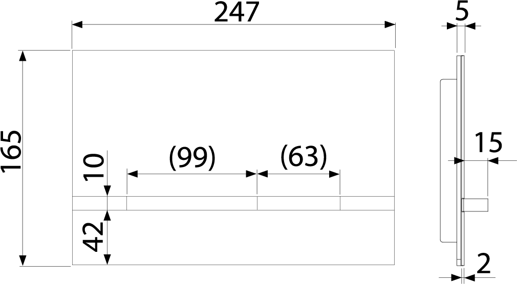 Кнопка управления для скрытых систем инсталляции, стекло-белый Кнопка управления для скрытых систем инсталляции, стекло-белый