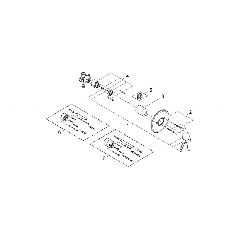 Смеситель для душа Grohe Euroeco 32742000 хром Смеситель для душа Grohe Euroeco 32742000 хром