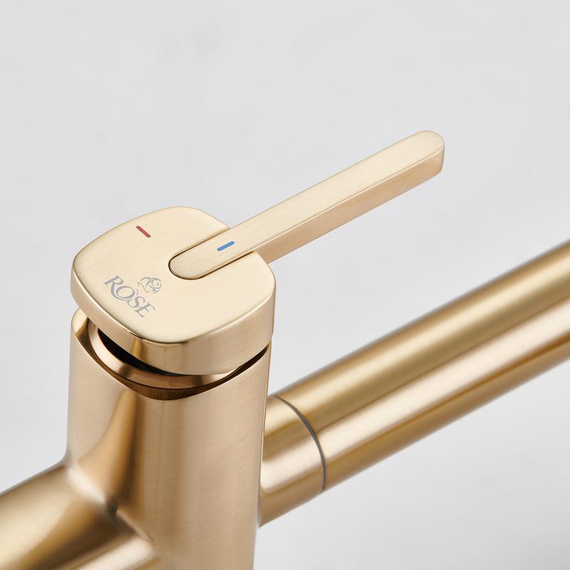 Смеситель для кухни с гибким изливом ROSE R358 R358G Смеситель для кухни с гибким изливом ROSE R358 R358G